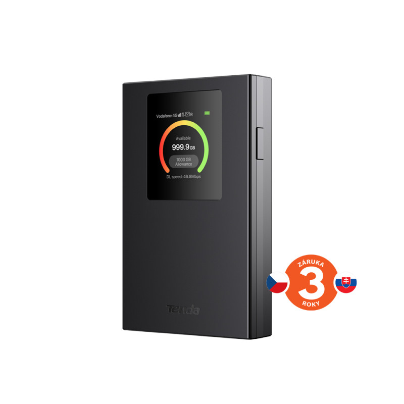 Tenda MF6 - 4G LTE Mobile AX300 Wi-Fi 6 batérie modem router, LCD, WPA3, USB-C
