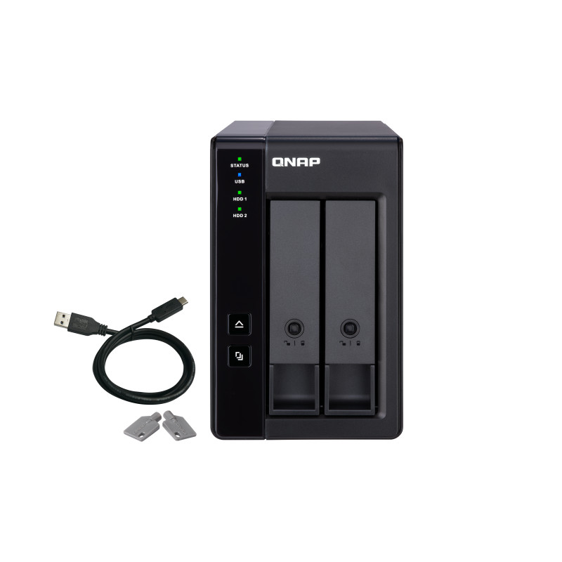 QNAP TR-002 rozširovacia jednotka pre PC alebo QNAP NAS (2x SATA / 1x USB 3.1 typu C - Gen 2)
