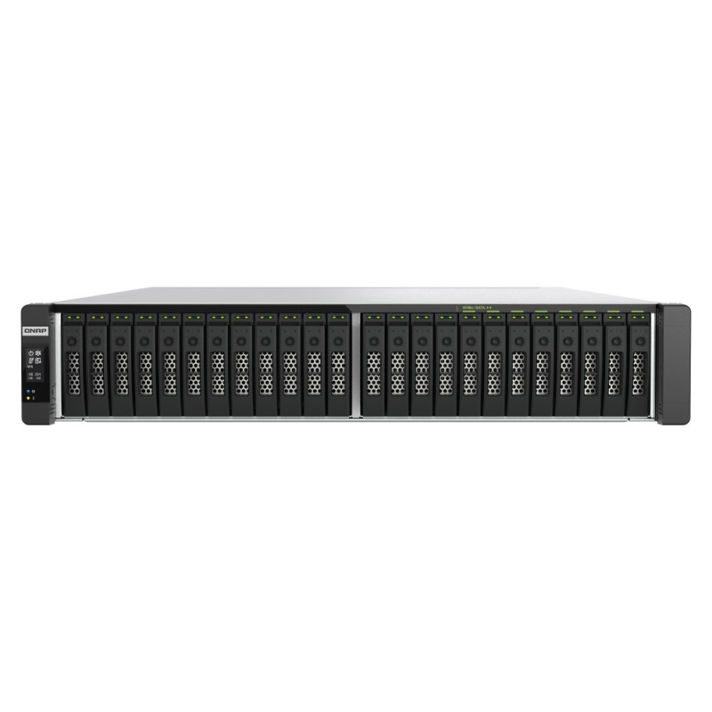QNAP TDS-h2489FU-R2-4309Y-64G (2x Xeon, 64GB RAM, 24x 2,5'' U.2/SATA, 4x PCIe, 4x 2,5GbE, 2x 25GbE)
