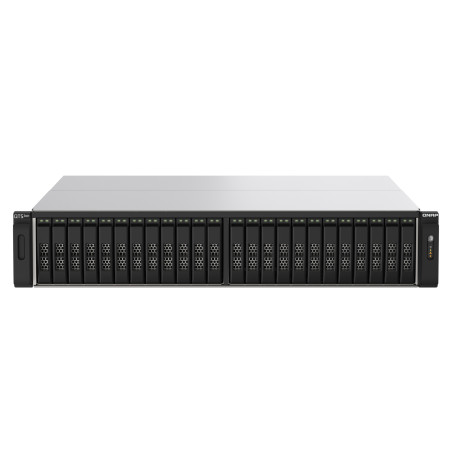 QNAP TS-h2490FU-7302P-64G (AMD EPYC, ZFS, 64GB ECC RAM, 24x 2,5'' U.2, 2x 2,5GbE, 4x 25Gb SFP28)
