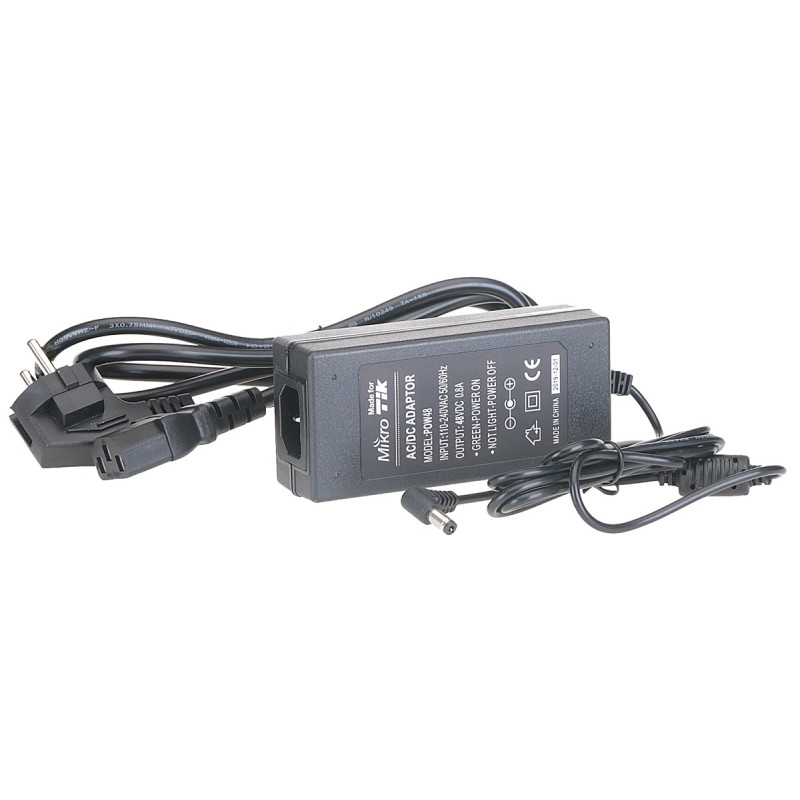 MikroTik OEM Napájací adaptér 48V 0,8A pre RouterBOARD vrátane napájacieho kábla
