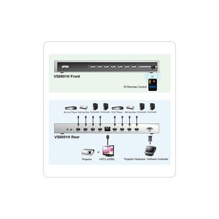ATEN 8port HDMI video switch, prenos do 20 m., DO