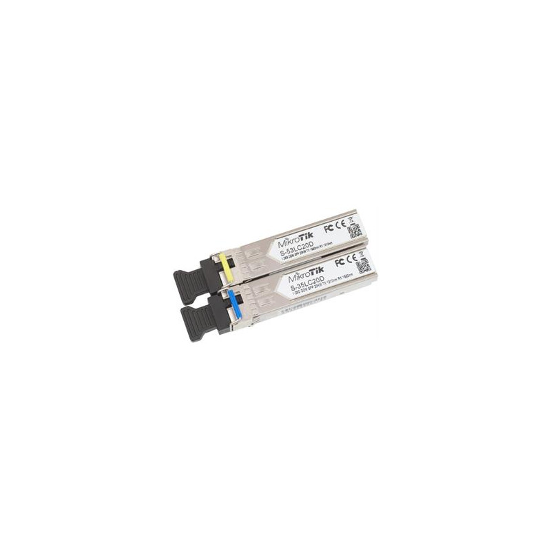 MikroTik pár SFP S-3553LC20D, SM, 20km, 1.25G, 1x LC