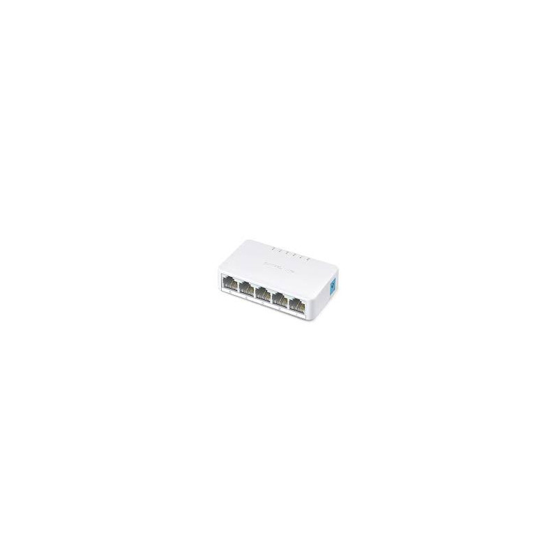Mercusys MS105 5x10/100 mini desktop switch, plastic case