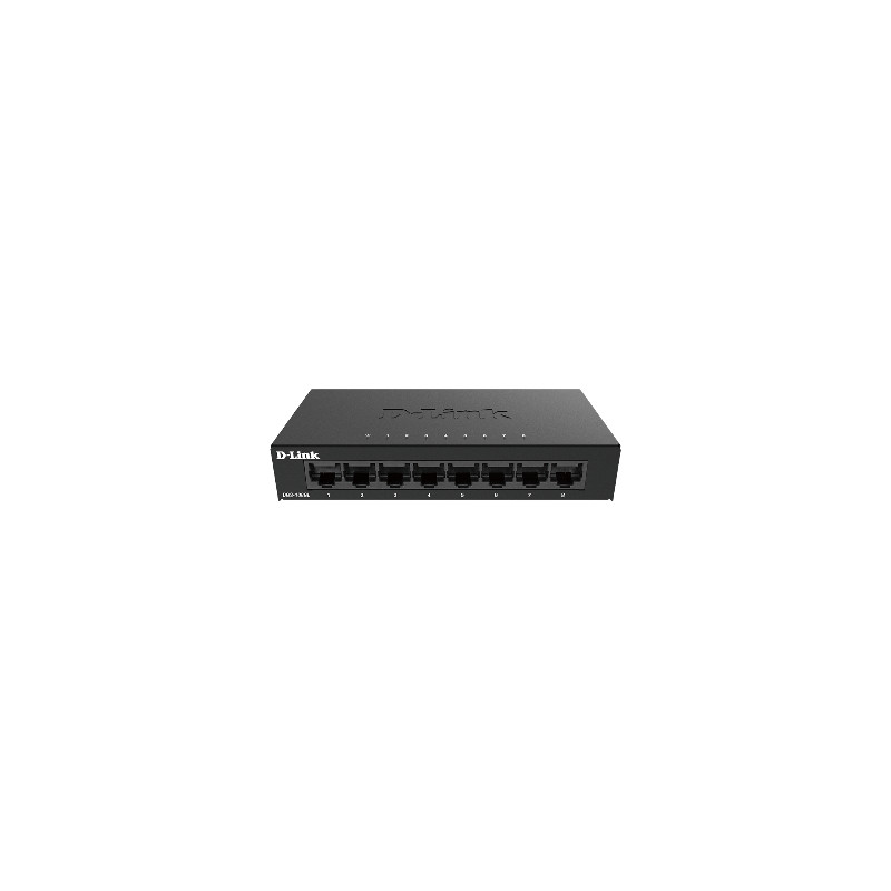 D-Link DGS-108GL Kovový 8-portový Gigabit stolný switch