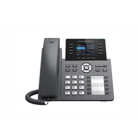 Grandstream GRP2634 SIP telefón, 2.8'' TFT bar. displej, 4 SIP účty, 10 pr. hr., 2x10/100Mb, WiFi, BT