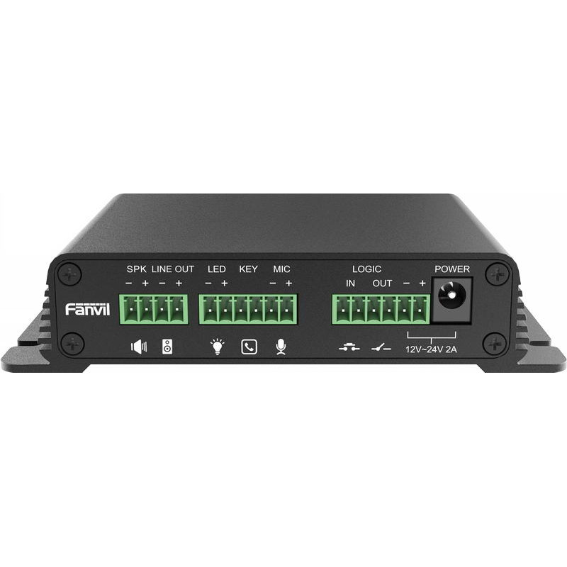 Fanvil PA2S SIP interkom a paging brána, 2xSIP, speaker rozhr., miker/Line in, skrat. in/out rozhr
