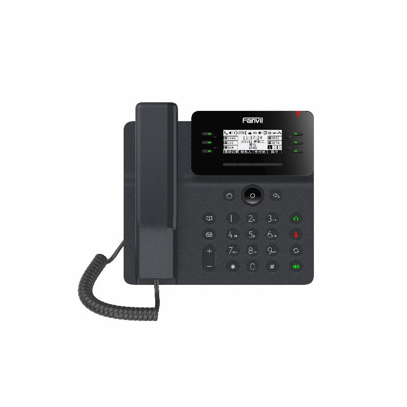 Fanvil V62 SIP telefón, 2,7'' podsv.disp., 6SIP, 15DSS hr., USB, dual Gbit, PoE