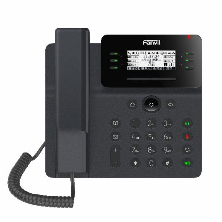 Fanvil V62 SIP telefón, 2,7'' podsv.disp., 6SIP, 15DSS hr., USB, dual Gbit, PoE