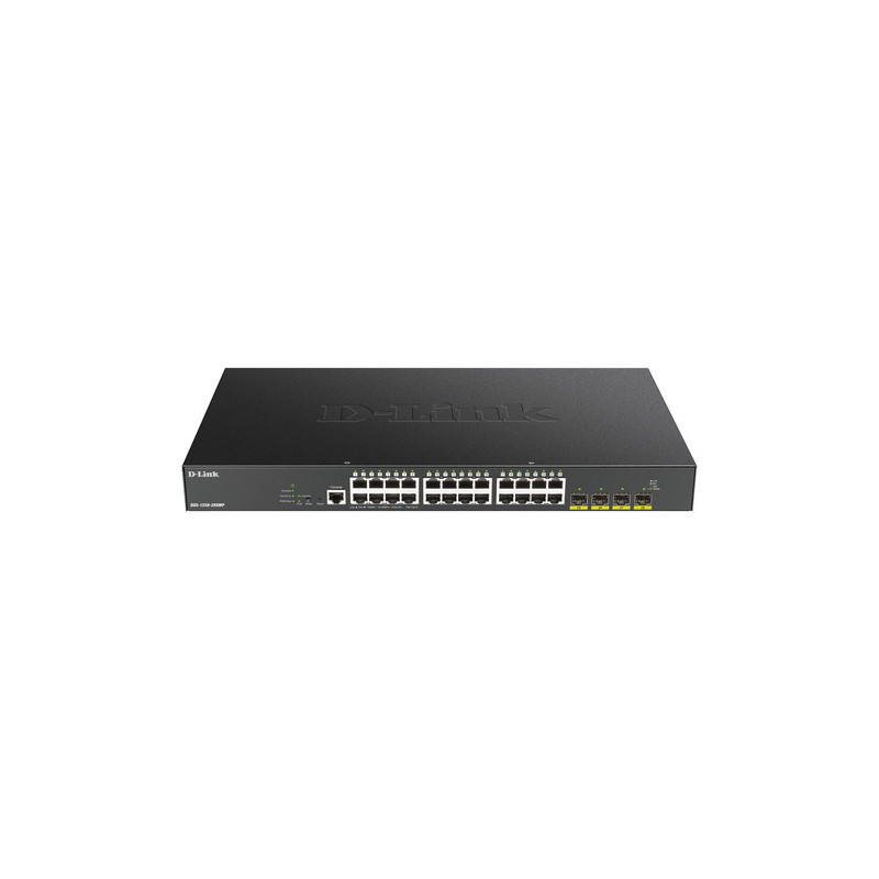 D-Link DGS-1250-28XMP/E 24-port Gigabit PoE Smart Managed Switch with 4x 10G SFP+ ports, 370Watts