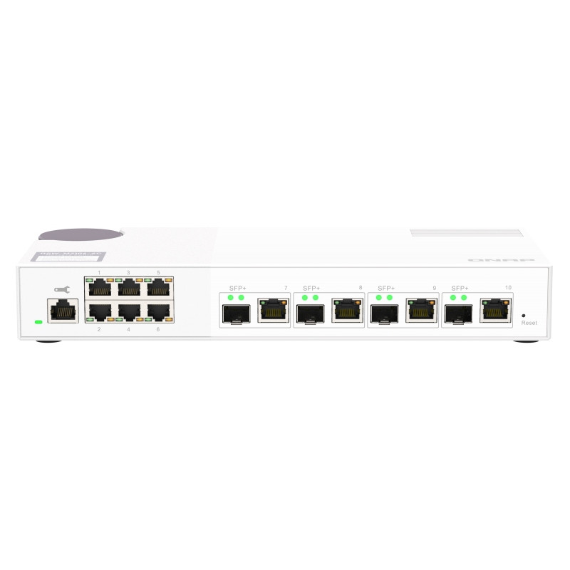QNAP riadený switch QSW-M2106-4C (6x 2,5GbE RJ45 a 4x kombinované 10GbE SFP+ / 10GbE RJ-45)