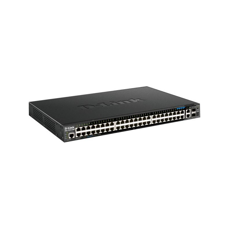 D-Link DGS-1520-52MP 44 portov GE PoE + 4 portov 2.5 GE PoE + 2 10 GE portov + 2 SFP+ Smart Mang. Sw.