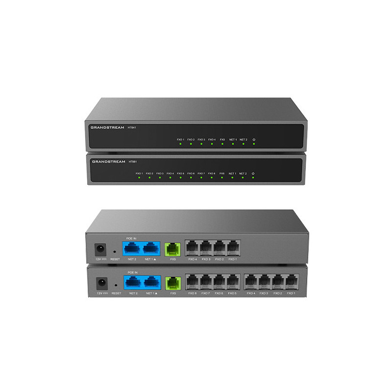 Grandstream HT881 FXO brána, 8xFXO, 1xFXS