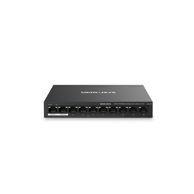 Mercusys MS110P 10xFE desktop switch 8xPoE+