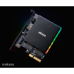 AKASA adaptér M.2 do PCIex s chladičom RGB