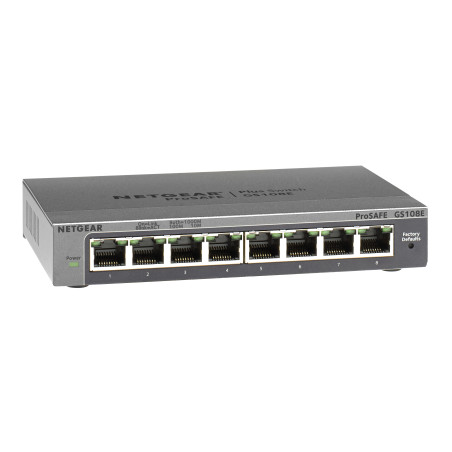NETGEAR 8PT GIGABIT PLUS SWITCH, GS108e