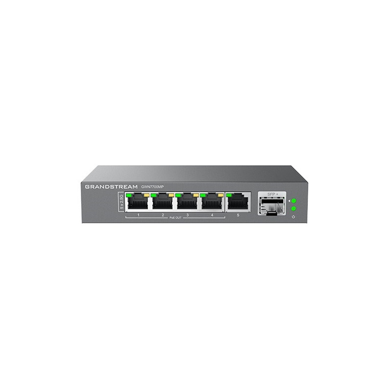 Grandstream GWN7700MP Unmanaged Network Switch 5 2,5 Gb portov / 1 SFP+, PoE