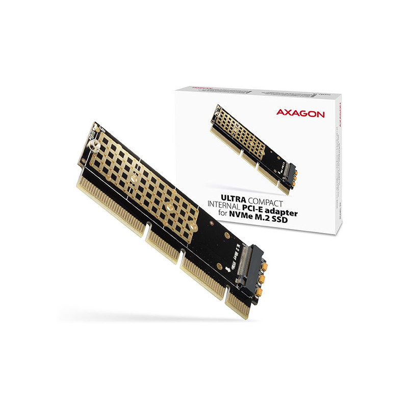 AXAGON PCEM2-1U, PCIe x16/x8/x4 - M.2 NVMe M-key slot adaptér, 1U