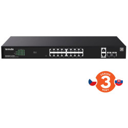 Tenda TEG2220P-16-250W Gigabit Websmart L2 Cloud PoE+ Switch 230W, 16x1Gb/s PoE+, 2xRJ45, 2xSFP,Rack