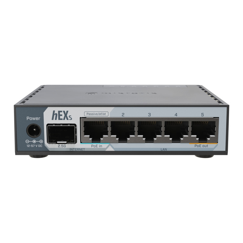 MikroTik E60iUGS, hEX S (2025 version) s RouterOS L4, desktop