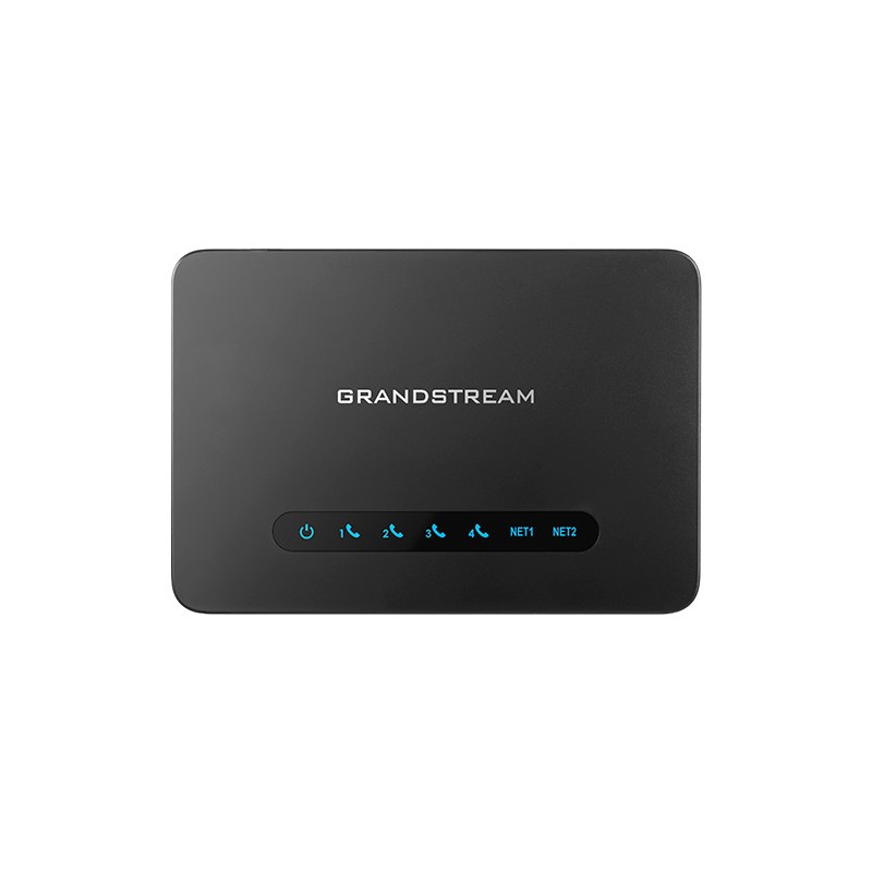 Grandstream HT814 V2 (ATA), 4x FXS, 2 SIP profily, 1x Gbit LAN, NAT router, 3-cestná konf.