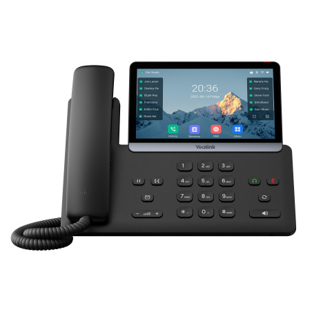 Yealink SIP-T77U SIP telefón, PoE, 16 SIP účtov, 7'' bar. LCD, GigE, 2x USB