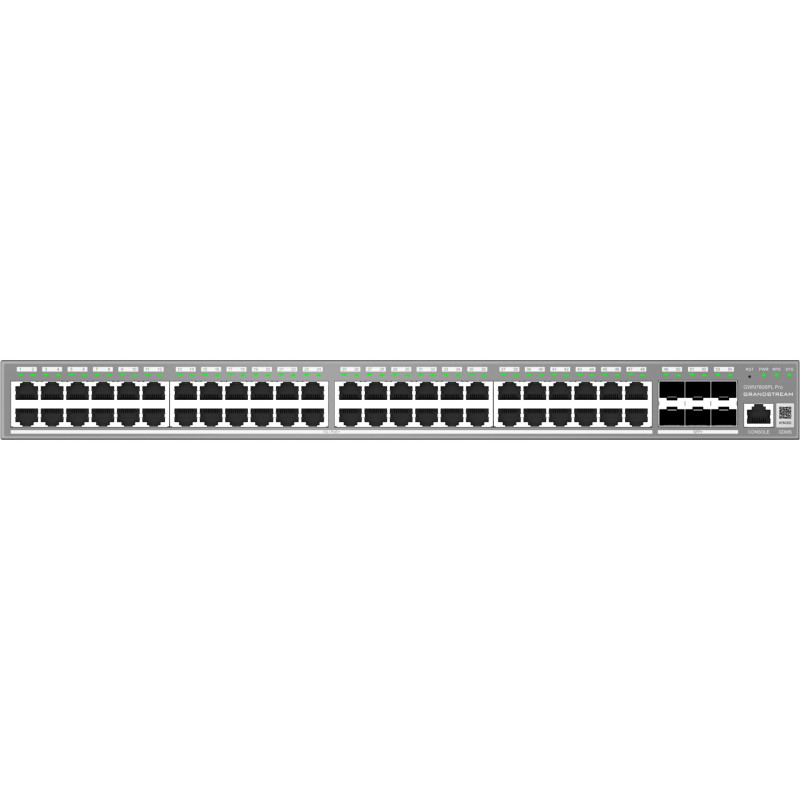 Grandstream GWN7806PL Pro Layer 2++ Managed switch, 48x 1Gb RJ45, PoE, 6x SFP+, stacking