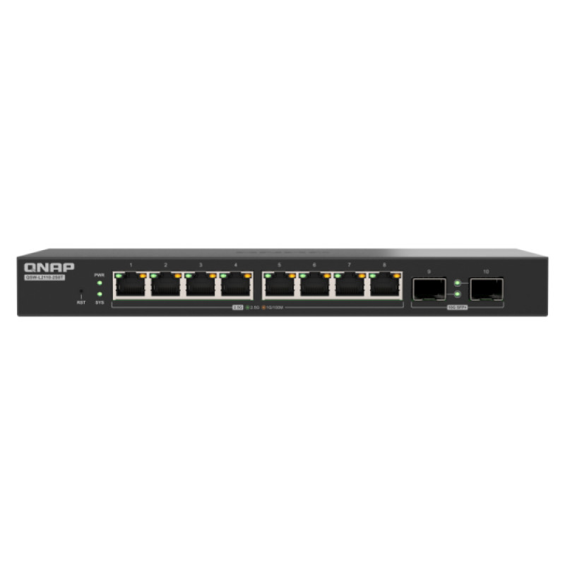 QNAP switch QSW-L2110-2S8T (8x 2,5GbE port, 2x 10Gb SFP+ port, Lite Managed)