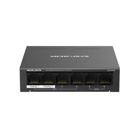 Mercusys MS106GP 6xGb desktop switch 4xPoE+