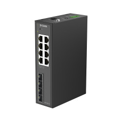 D-Link DIS-210G-12 12-Port Gigabit Industrial Smart Managed Switch with 4 x SFP Ports
