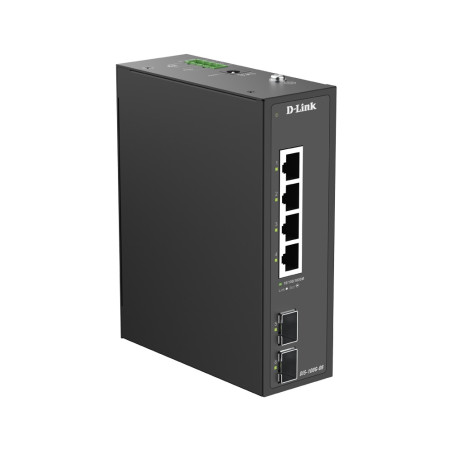 D-Link DIS-100G-06 6-Port Gigabit Industrial Unmanaged Switch with 2 x SFP Ports