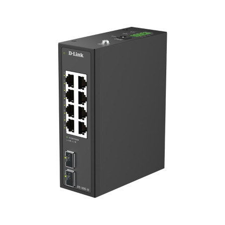 D-Link DIS-100G-10 10-Port Gigabit Industrial Unmanaged Switch with 2 x SFP Ports