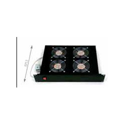 19'' horiz.vent.j.4xVent.-220V/92W termost.2U čierna