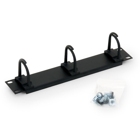 10'' vyväzovací panel čierny 1U 3x plast
