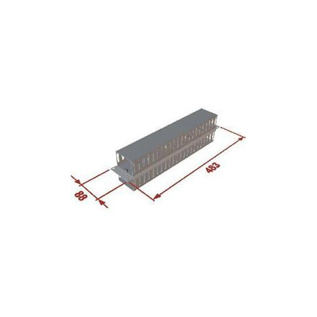 Vyväzovací panel 2U 19'' obojstranná plast. lišta čierny