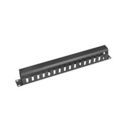 Vyvaz.panel 19''1U kov Lišta Priechodný čierny 65mm hl