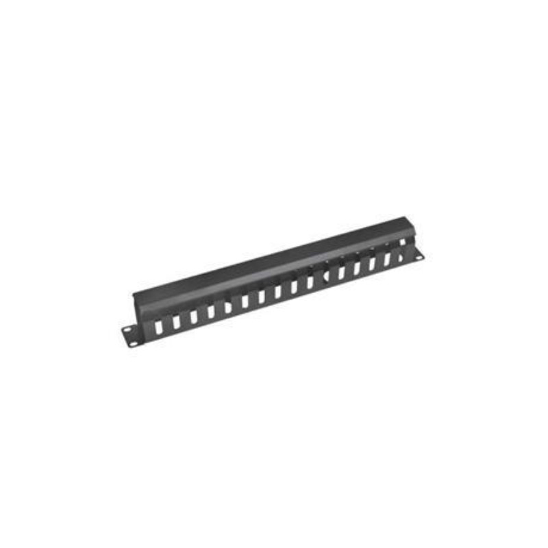 Vyvaz.panel 19''1U kov Lišta Priechodný čierny 65mm hl