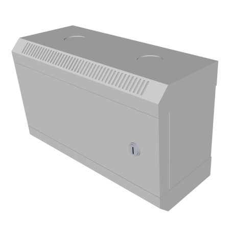 10'' rack jednodielny 4U/140 DATACOM Šedý plech.dvere