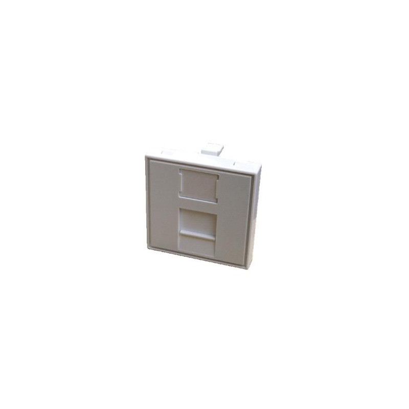 DATACOM Modul 45x45mm do parapetnej lišty s clonkou biely