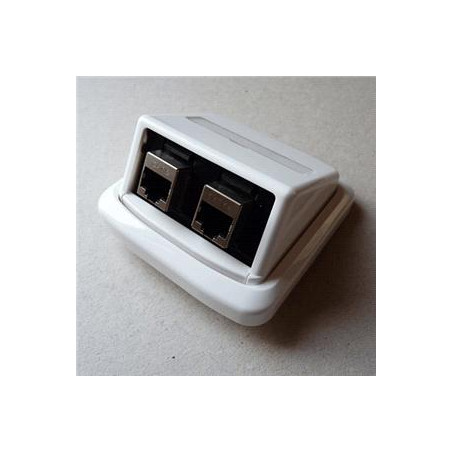 Dvojzásuvka ABB TANGO 2xRJ45 cat5e STP biela