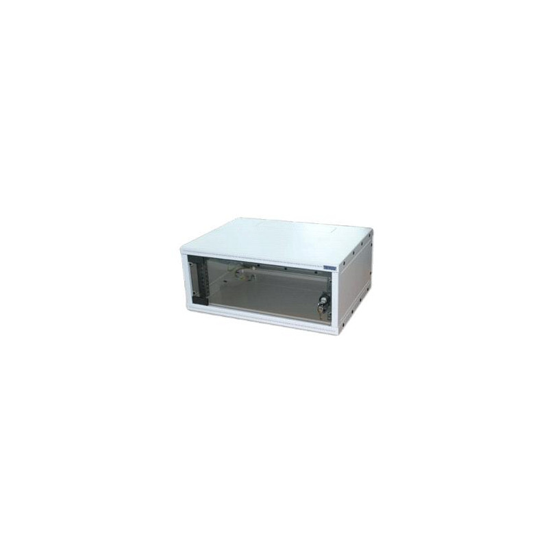19''rozvádzač jednodielny 12U/400mm FLAT-PACK skl.dv.
