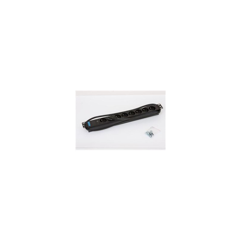 19'' 8xCZ zás., kontrolka, 3x1.5mm 2m CZ-DE,RAL9005