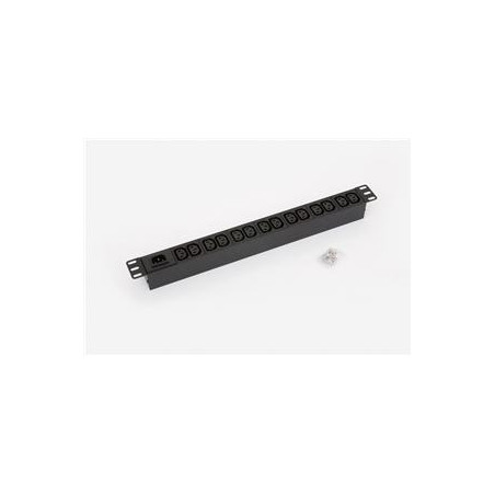 19'' 14x IEC0 C13, vstup IEC C14, bez kábla, RAL9005