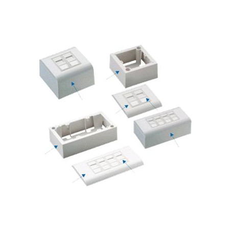 DATACOM STP 2xRJ45 zásuvka Cat5e (pod aj nad omietku)