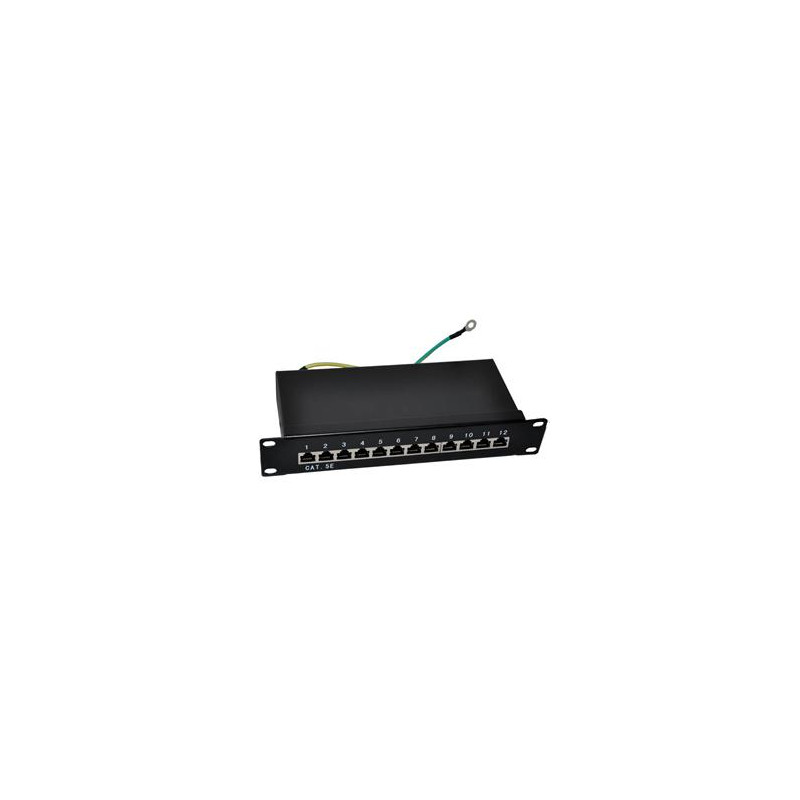 Patch panel 10“ STP Cat5e 12 portov