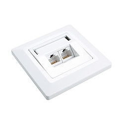 Zásuvka Solarix CAT6 UTP 2 x RJ45 pod omietku biela