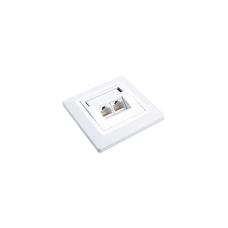Zásuvka Solarix CAT6 UTP 2 x RJ45 pod omietku biela