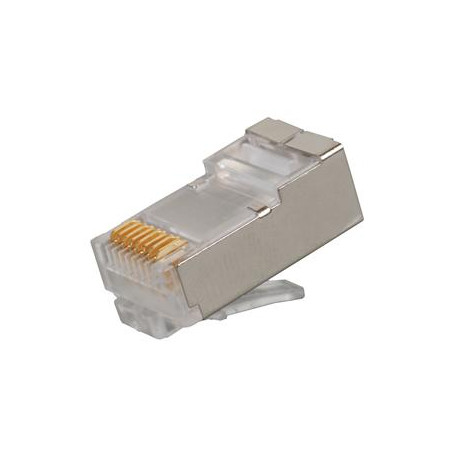 Konektor RJ45 CAT6 STP 8p8c na drôt, 100ks