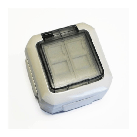 ABB Dátová zásuvka OUTDOOR IP54 STP CAT5E 2xRJ45