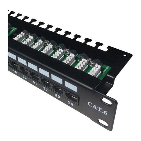 DATACOM Patch panel 24p. CAT6 UTP 3x8p LSA 1U horný zárez